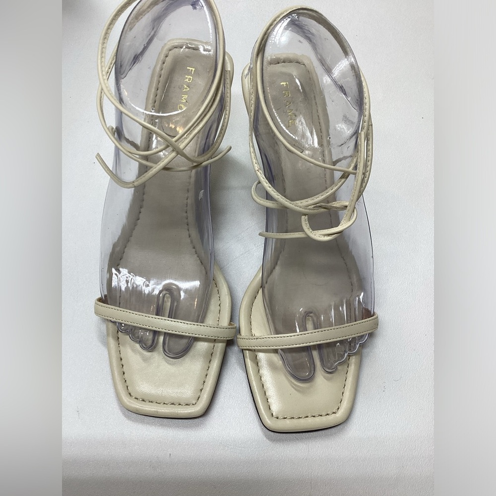 Frame Le Ozzie Heeled Lace Up Leather Sandal Size EU 39 - Picture 8 of 15